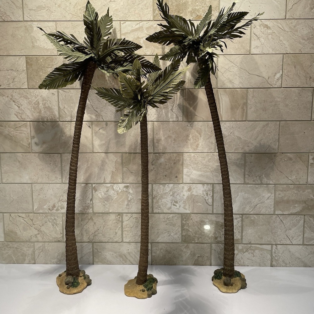 Members Mark Nativity Figure 2005 Replacement 3 Large Palm Trees 18, 20, 21"